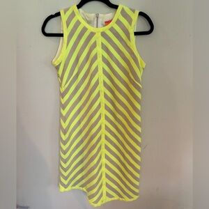 Vilagallo Dress, Euro Contemporary, Yellow Stripes, Size 36 (EU)/Size 4 (US)